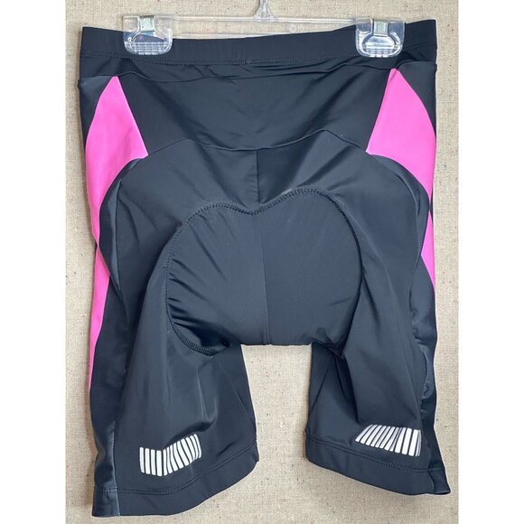 Nooyme Womens Cycling Shorts 3D Padding Black Pink Moisture Wicking Breathable - Picture 2 of 9